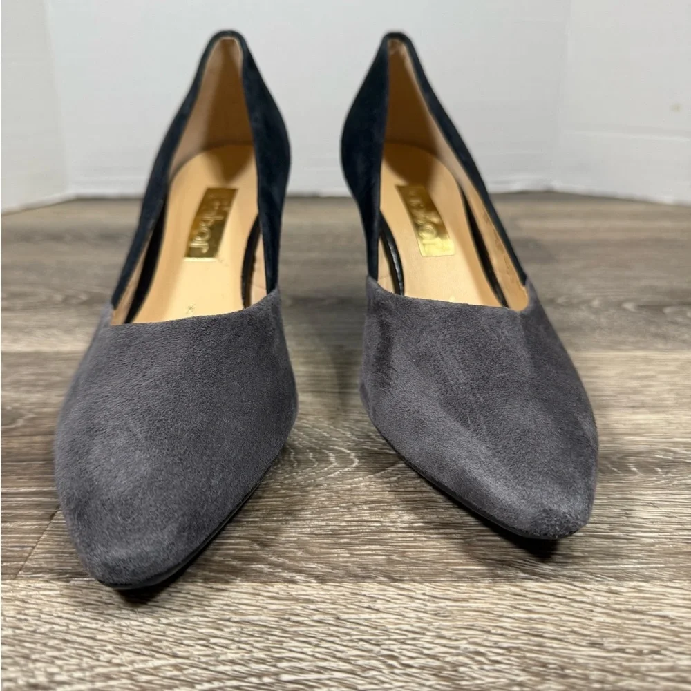 Gabor Shoes Womens sz:6.5 Suede Heels Gray Blue‎ UK4 Minimalist Neutral Capsule